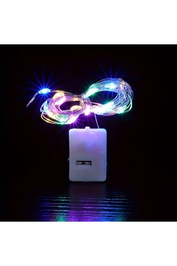 4 قطع من أضواء LED متعددة الألوان بطول 2 متر و20 مصباح، مقاومة للماء، سلسلة أضواء نجمية LED بأسلاك نحاسية