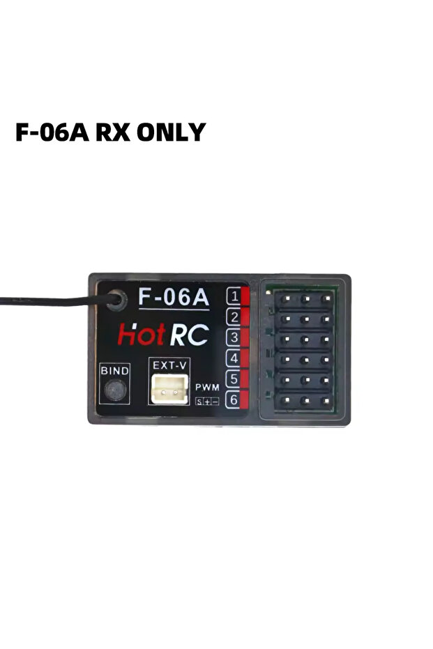 Only F-06A RX HOTRC DS-650 6CH 2.4G Radio System Transmitter Color Screen Remote Controller with F-0