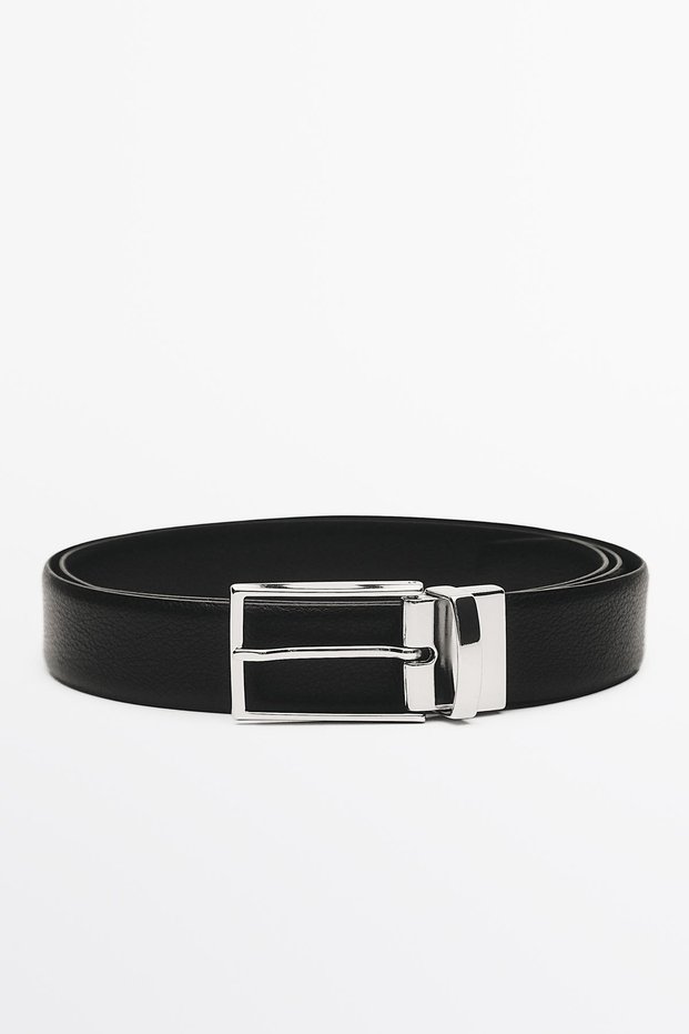 Reversible nappa leather belt
