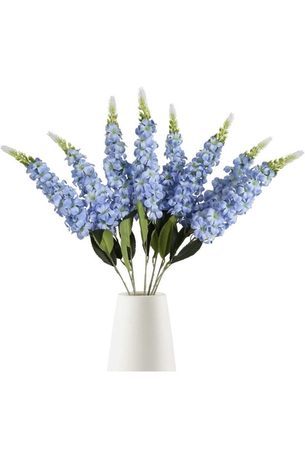 5pcs Blue 5pcs Artificial Flowers Shyacinth Rattan Home Living Room Wedding Celebration Outdoor Gard