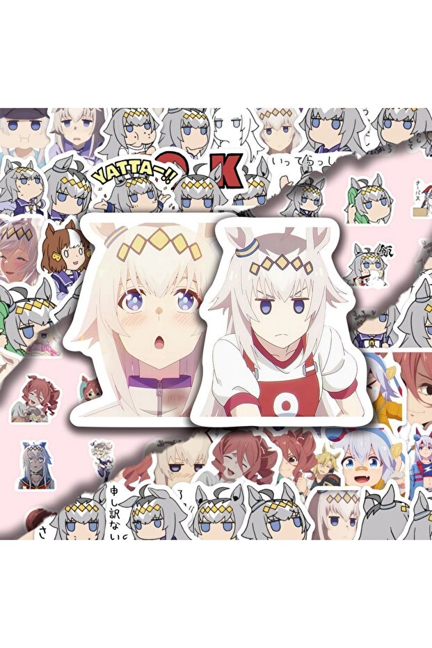 bilibili MULTICOLOR 100Pcs Anime Cinderella Gray Stickers Uma Musume Cinderella Gray Decals DIY Lapt