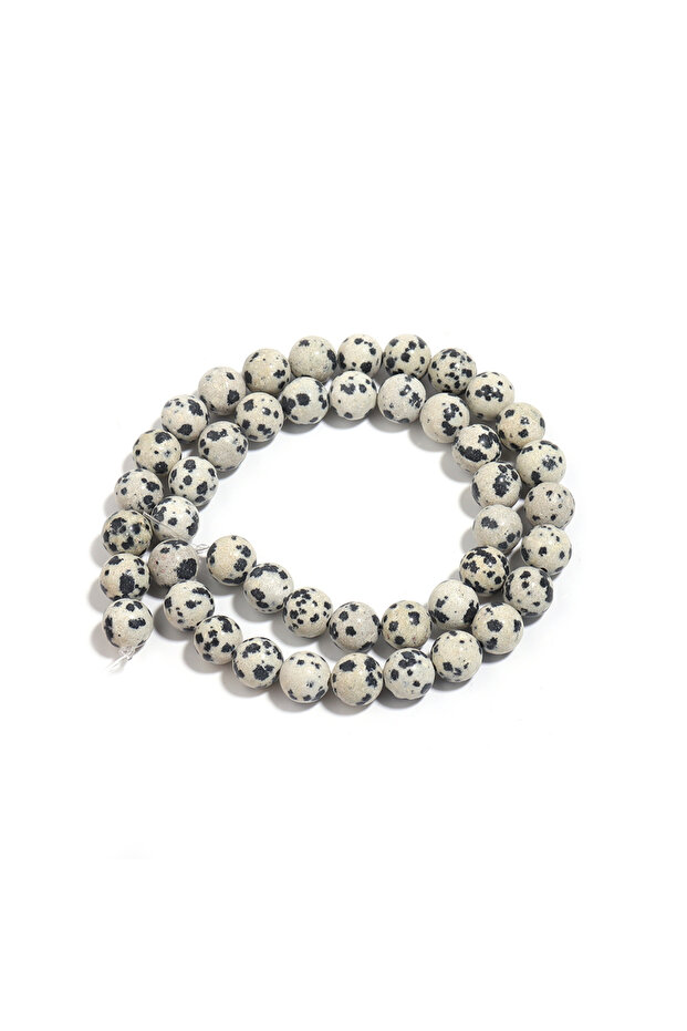 8mm-ap45pcs 4/6/8/10/12mm Natural Stone Round Beads Dalmatians Jasper Beads Loose Spacer Bead For DI