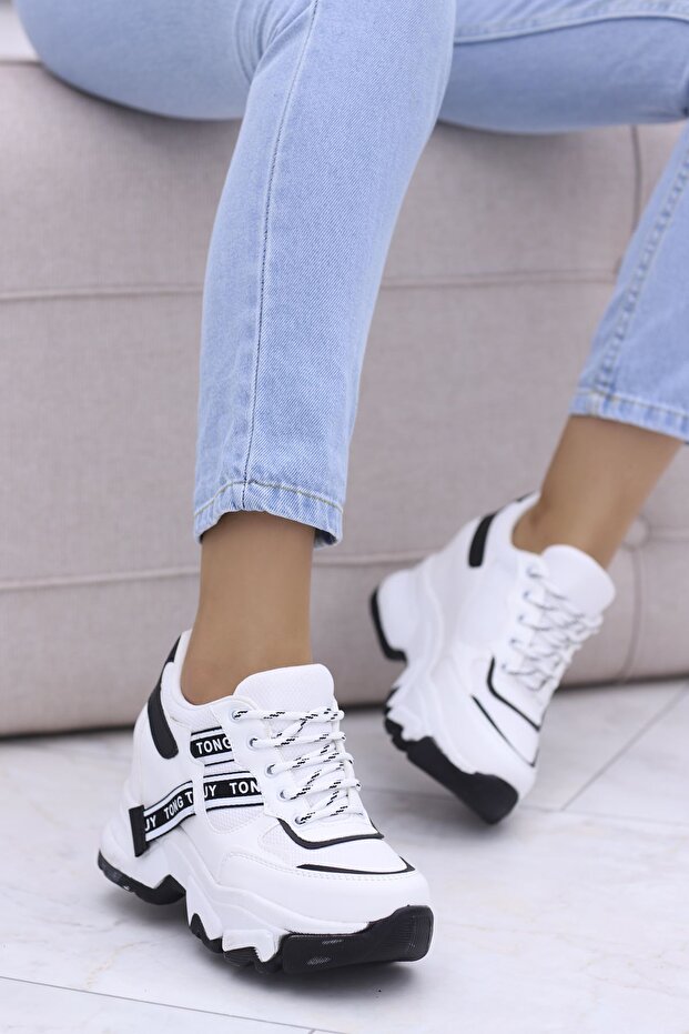 Hidden Heel Wedge Sneaker 9 Cm