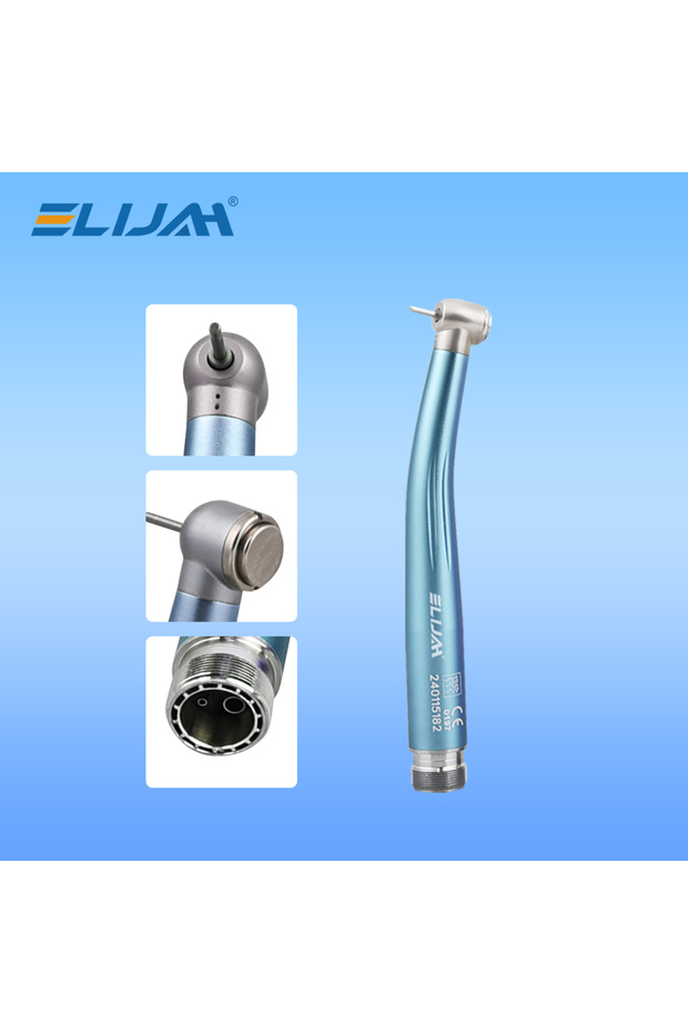 Light Blue 2 Holes Colorful Standard Head Push Button Single Water Spray High Speed Handpiece Air Tu