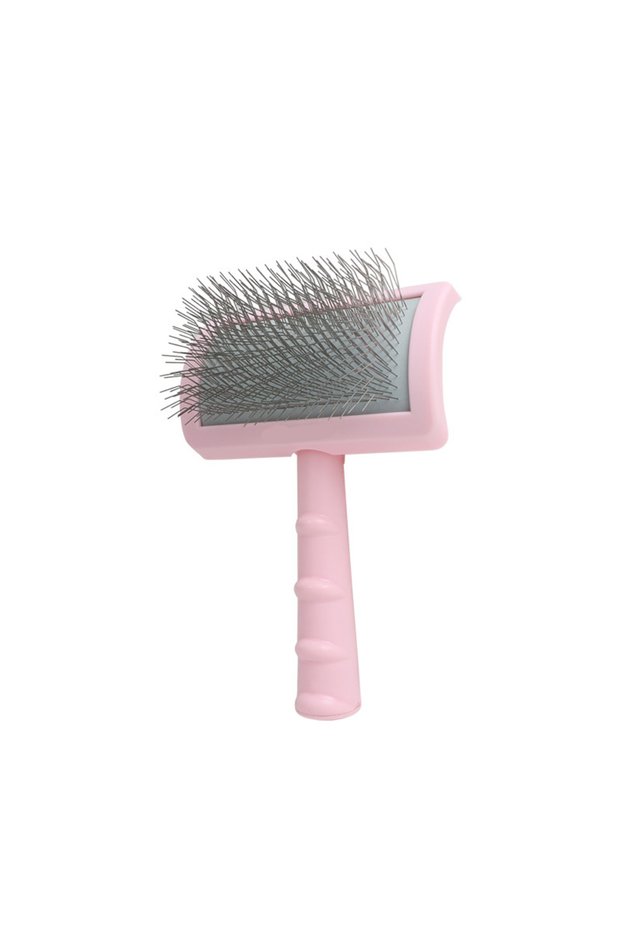 S Pink Pet Grooming Comb Shedding Hair Remove Needle Brush Slicker Massage Easy To Cleaning Large Do