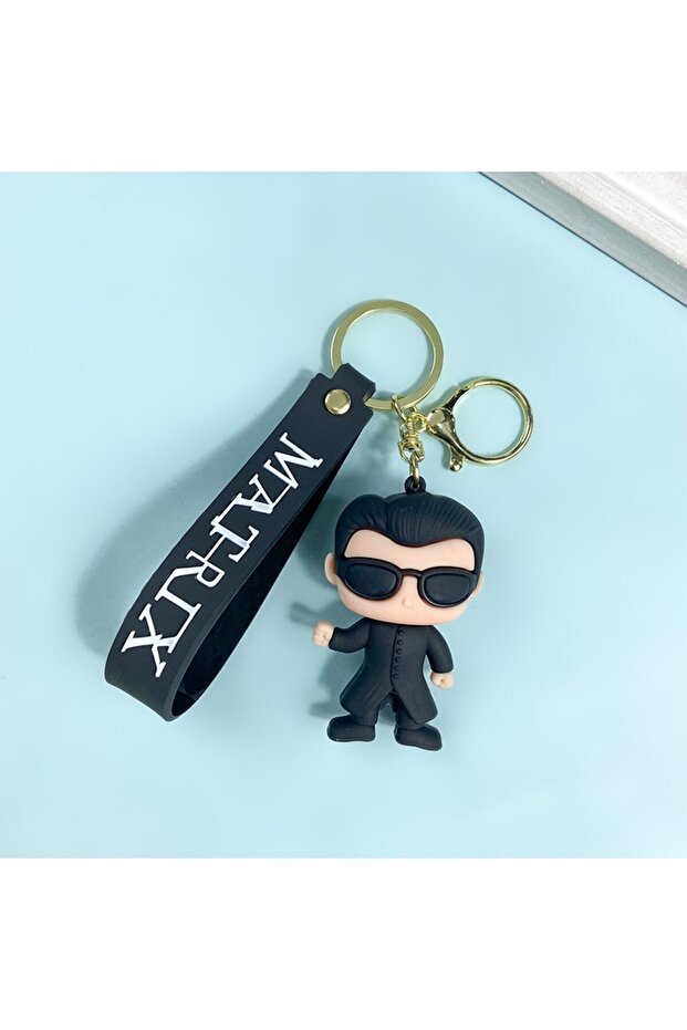 6 cm D Creative Movie Matrix Keychain Hipster Cool Hacker Neo Tank Keychain Men's And Women's Bag Pe
