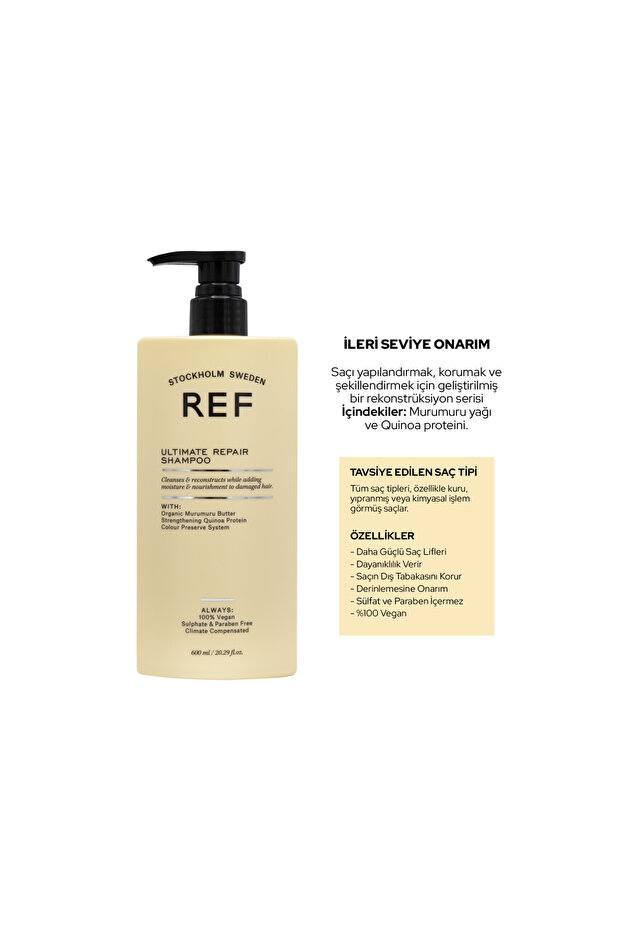 Ref Ultimate Repair Shampoo for Damaged Hair 600 ml