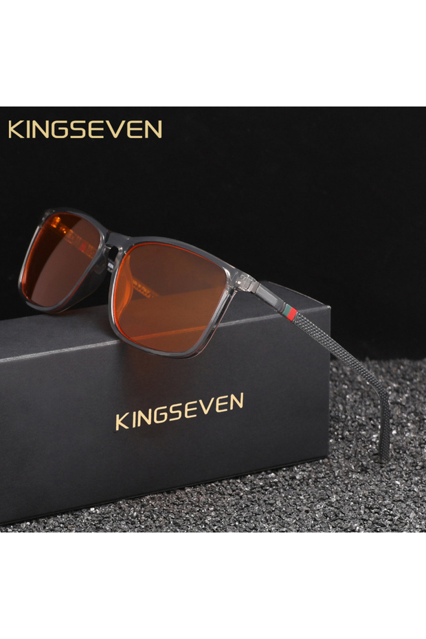 Transparent Grey 99 KINGSEVEN Blue Light Filter Transparent Glasses Men/Women Computer Anti-Blue Ra