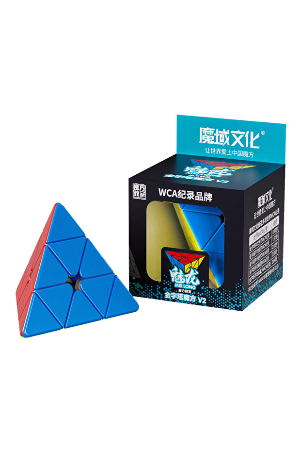 مكعب سحري هرمي Pyraminx بدون ملصقات [Picube] MoYu Meilong Pyraminx V2 3x3x3 مكعب سحري هرمي MoFangJiaoShi 3x3 Cu
