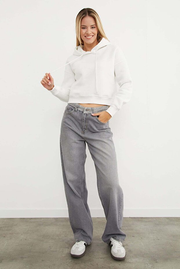 3 Thread Basic Hooded Sweatshirt - 3