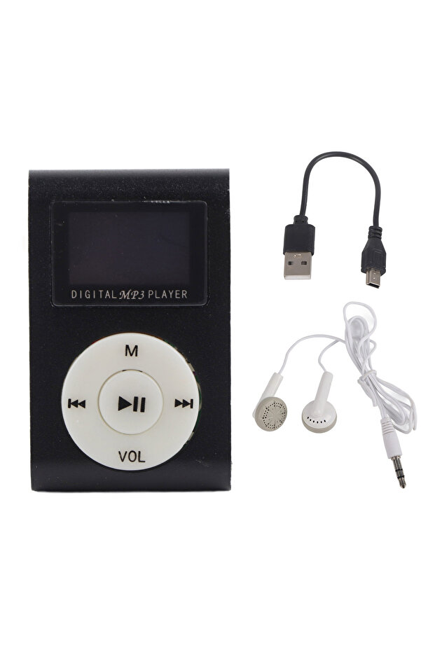 black Back Clip MP3 Portable Music Player Portable Mini MP3 Music Player Sports BackClip LCD Screen