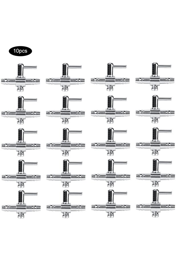 As picture 10Pcs Stainless Steel Aquarium Oxygen Pump Air Volume Flow Adjustment Valve Check Fish Ta