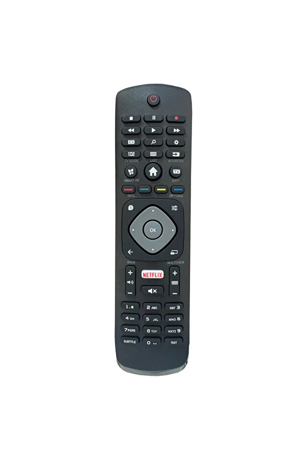 جهاز تحكم عن بعد أسود مع بديل NETFLIX لتلفزيون Philips 4K UHD HDR Ambilight الذكي 43pus6262 49