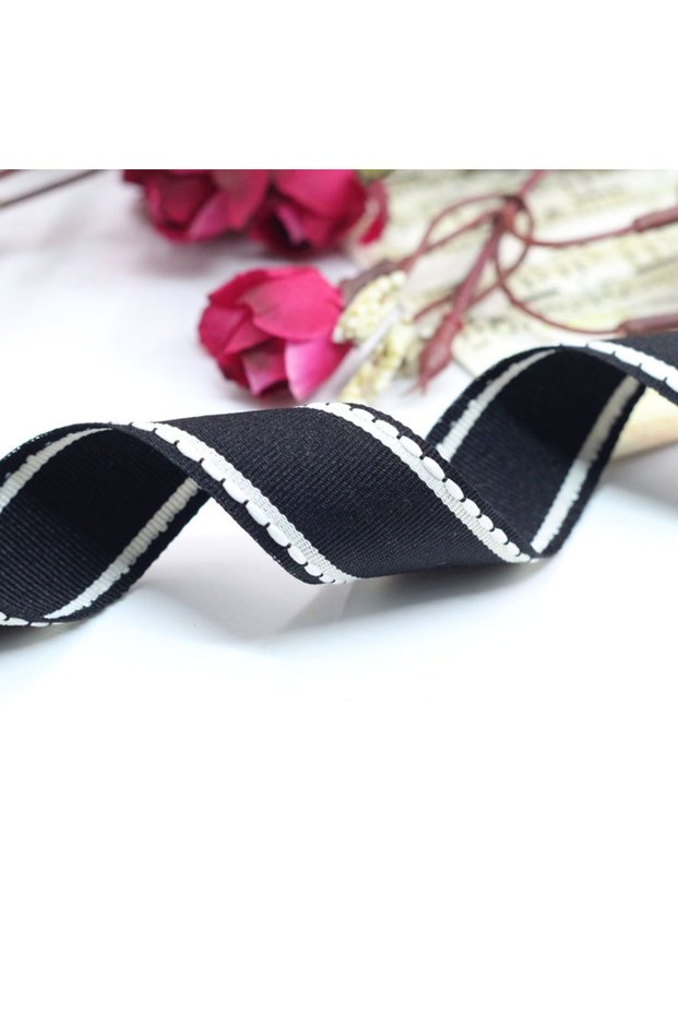 25mm black New (1 meters/lot) 1'' (25mm) jump line Grosgrain satin Ribbon DIY Handmade Arts Decorat