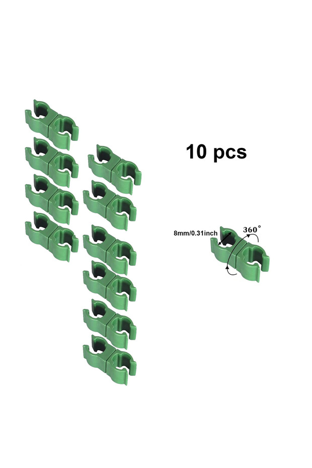 8mm(10pcs) Universal clip 10PCS Universal Plant Support Clips, Gardening Fix Connector for 8-20mm St