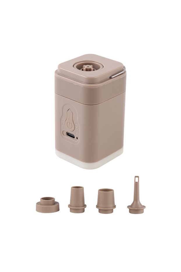 Beige 1PC Mini Air Pump for Inflatables Portable, Electric Type-C Rechargeable Quickly Inflate Defla