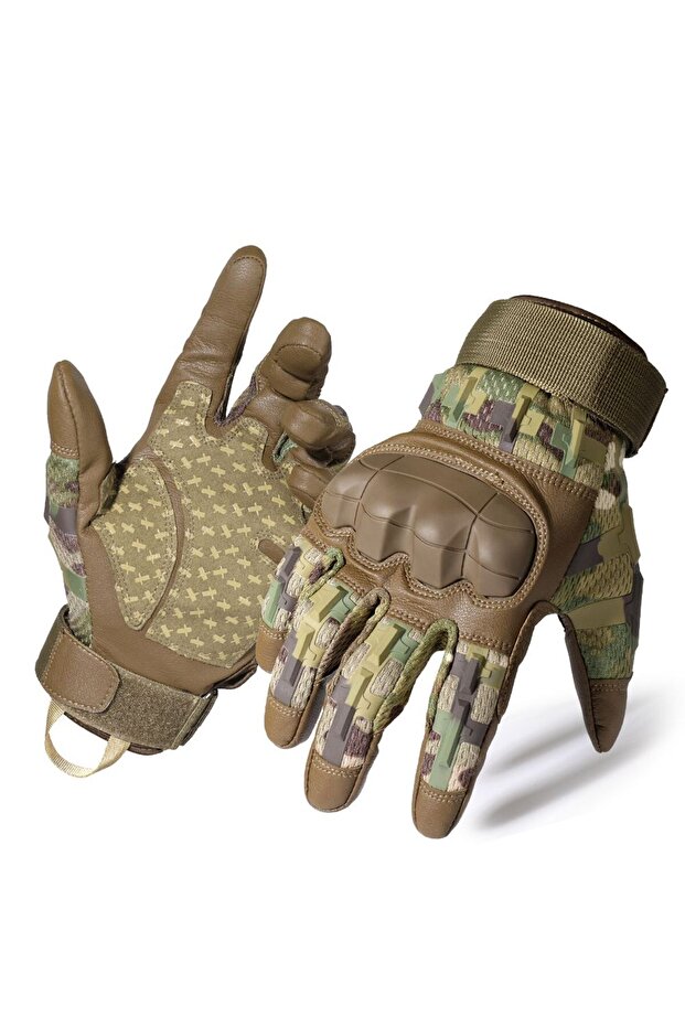 M CP Touch Screen Cycling Gloves PU Leather Tactical Airsoft Hunting Shooting Hiking Bicycle Outdoor
