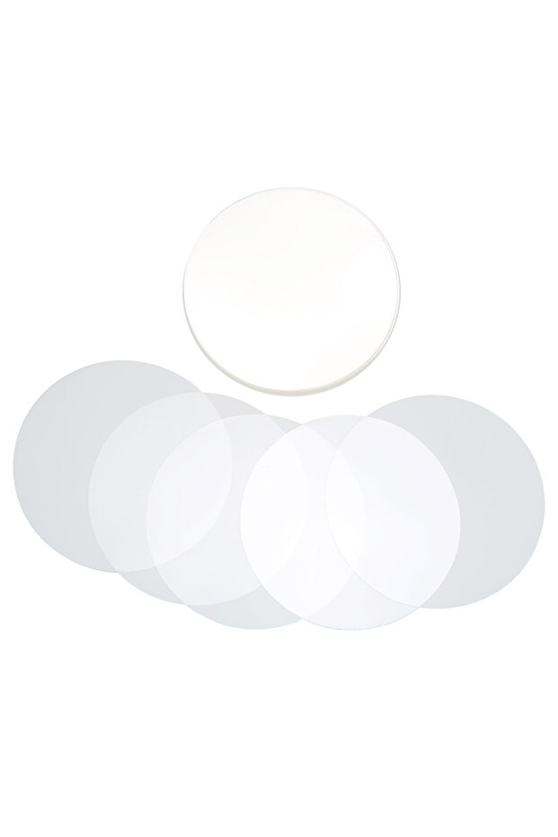 58mm 100PCS Badge Protective Film PVC Transparent Badge Film Badge Pattern Protective Circle Film Wi