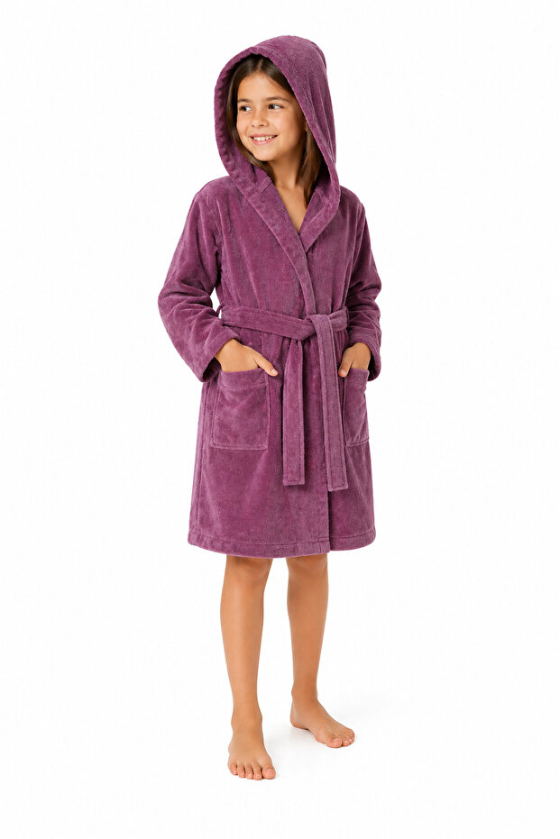 100% Cotton Export Surplus Unisex Velvet Children's Bathrobe