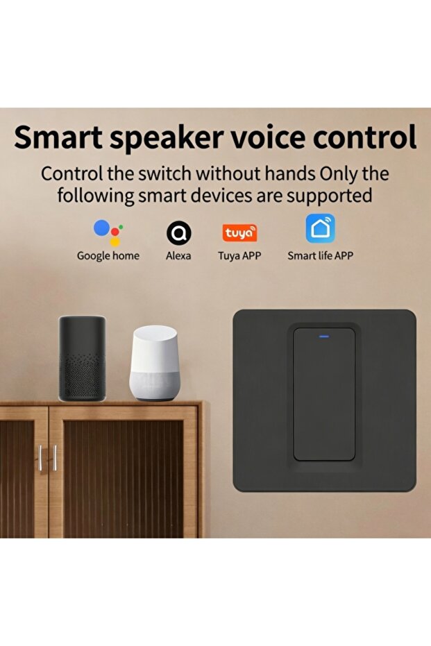 Wall Mounted Smart WiFi Switch, No Neutral Wire Needed, Alexa Voice Remote Control with Timer Function - 3
