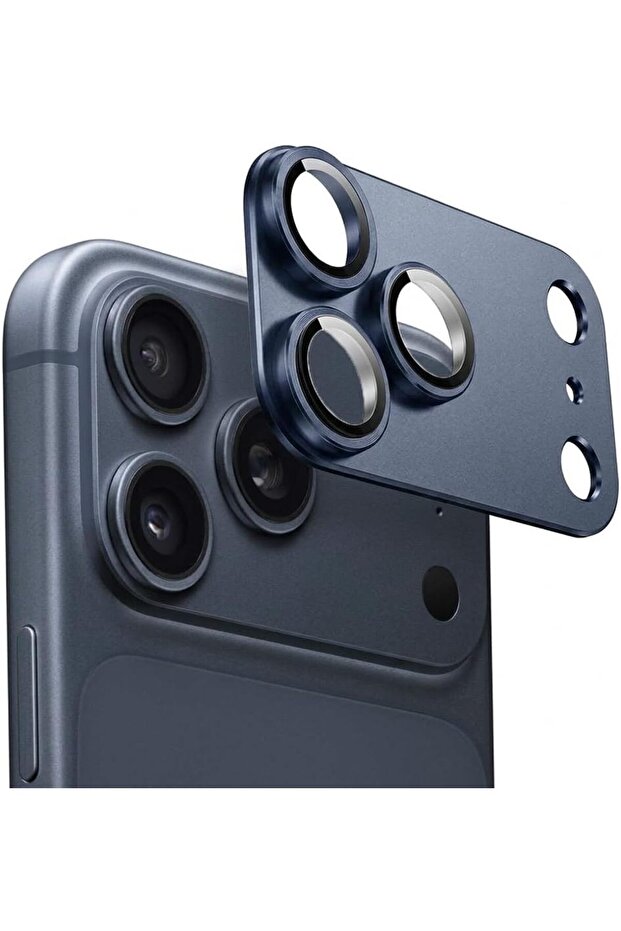 Camera Lens Protector for iPhone 17 Pro [All-in-one Frosted] Metal Frame -Blue