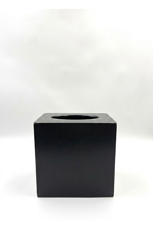 Square Tissue Box Holder Black Color