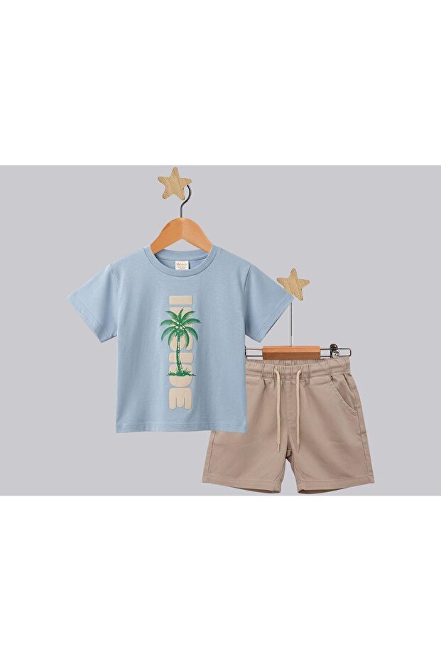 Festive Denim Inside Printed 2-Piece Set