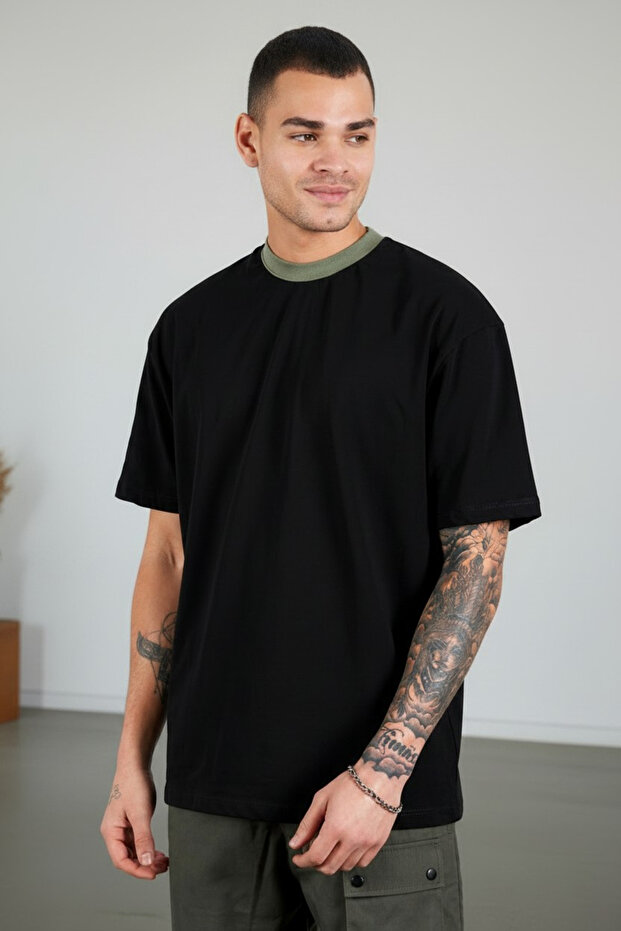 Black Oversized Basic T-Shirt - 1