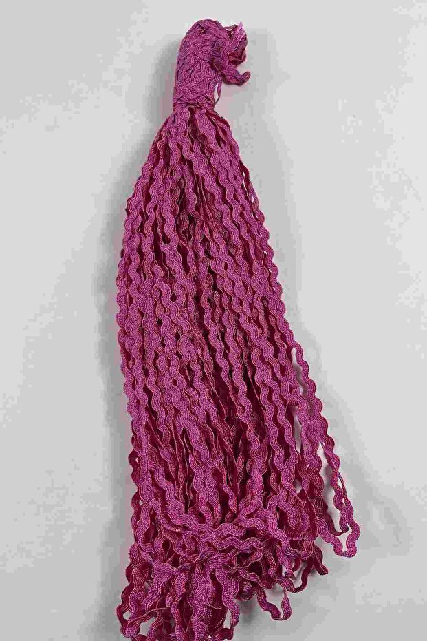 Dark Fuchsia Vavel Wavy Decorative Ribbon – 1 cm Thin Zigzag Ribbon 10 Meters