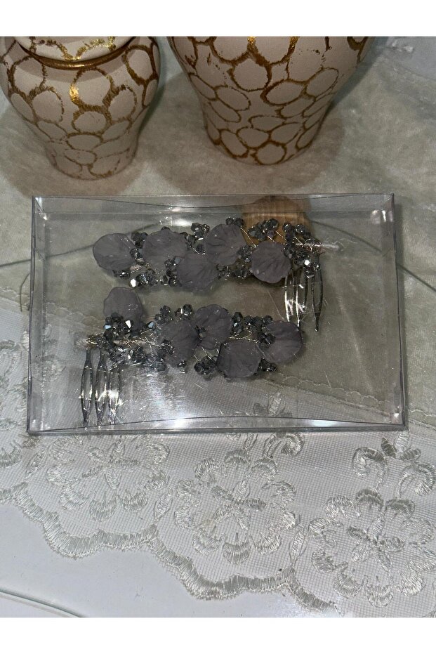 Gray Bridal Bow, Veil Bow, Special Design Bow