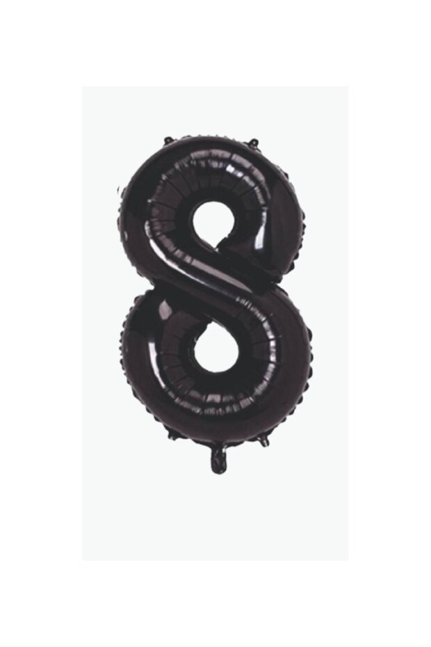 Black 8 Year Old Number Balloon 76 cm 34 Inches