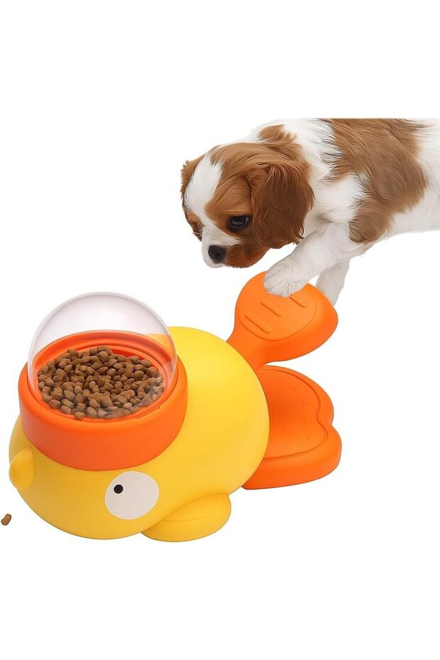 Interactive Cat and Dog Food Toy Pedal-Powered Treat Launcher Intelligence Device
