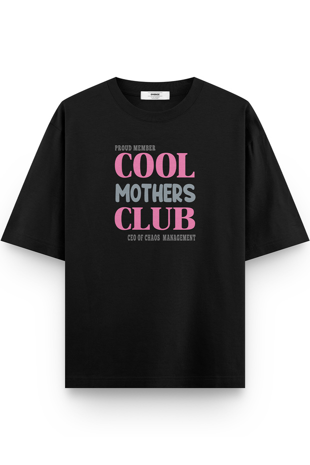Cool Mother Anne Written Semi-Oversize T-Shirt Baby Shower Black T-Shirt Party Tshirt 1413