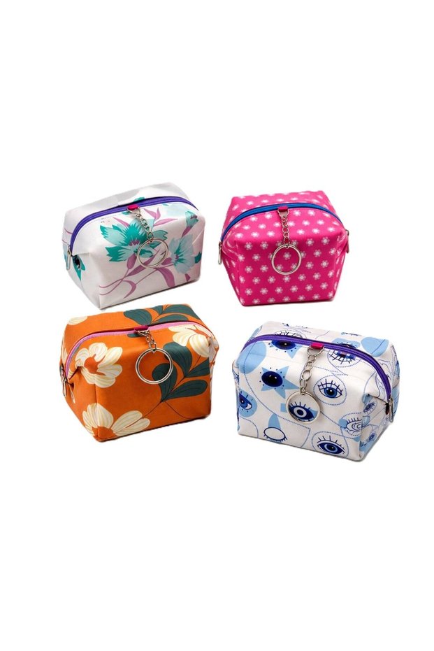 "Colors of Happiness" Collection: Small Organizer Bags with Trendy Designs and Vibrant Patterns - 6 Pieces