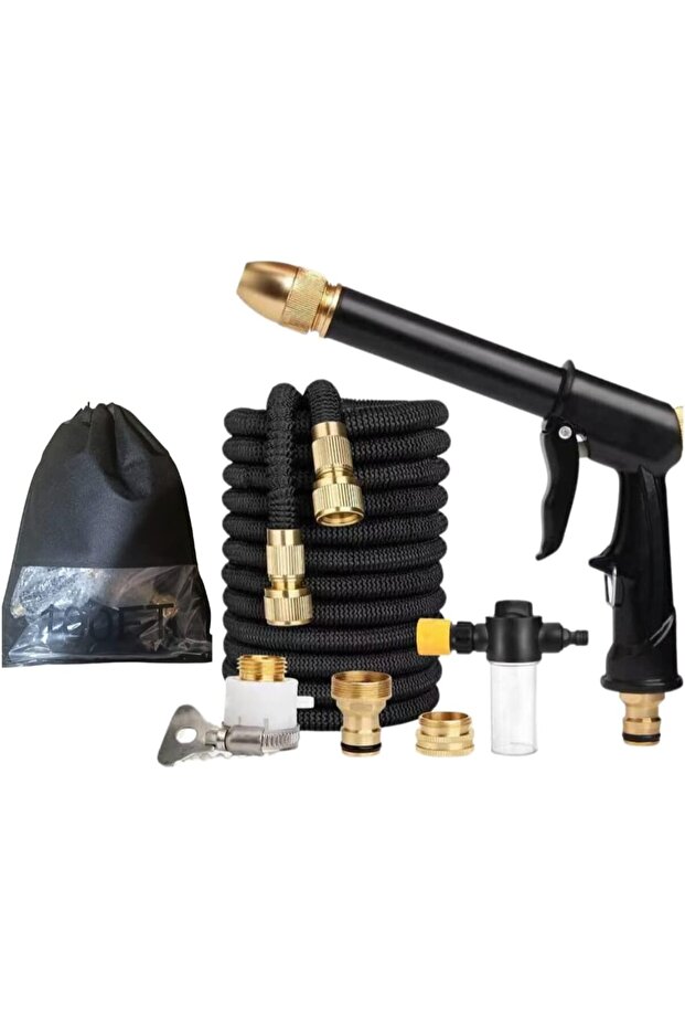 100ft Expandable Hose with Spray Gun Set - Perfect for Garden and Car Wash
