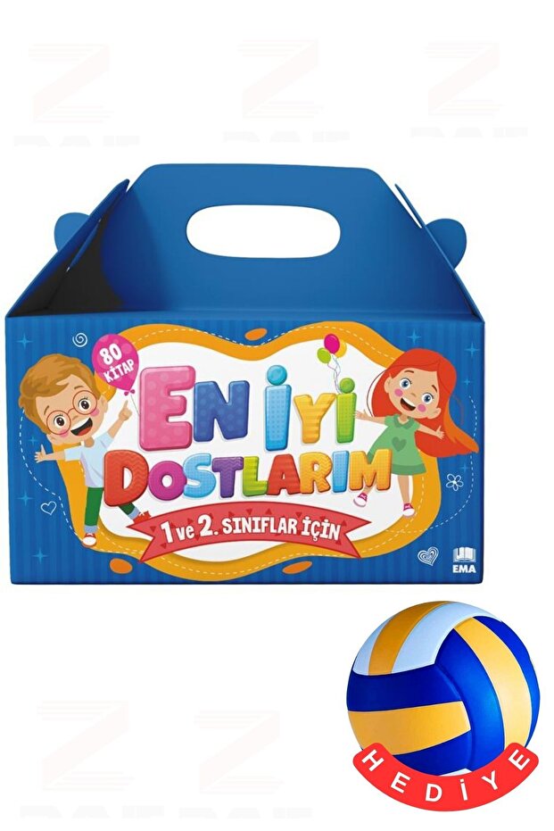 En İyi Dostlarım 1 ve 2 Sınıflar İçin-80 Kitap-Voleybol Topu Hediyeli