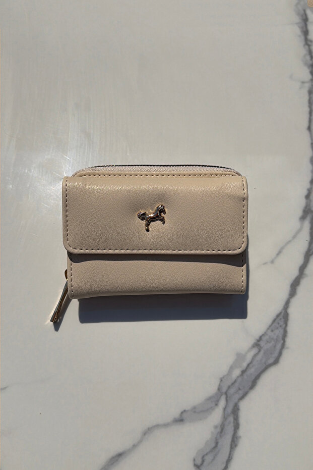 La'Graccio Paris Women's Kayla Medium Size Handy Wallet Cream