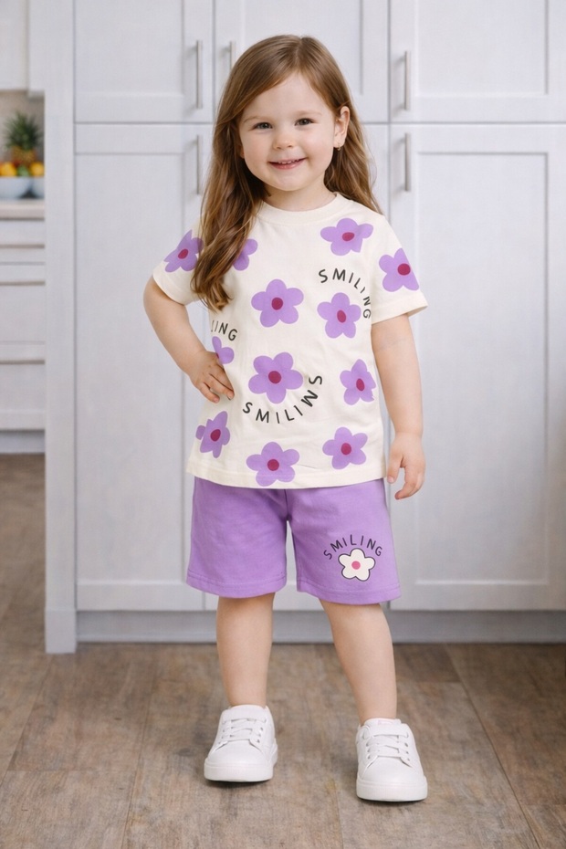 Girl's Top and Bottom Cotton Summer Set
