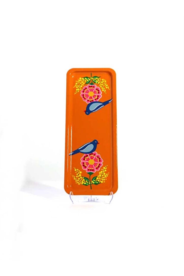 Rectangular Tray with Orange Bird (12 X 33 cm)