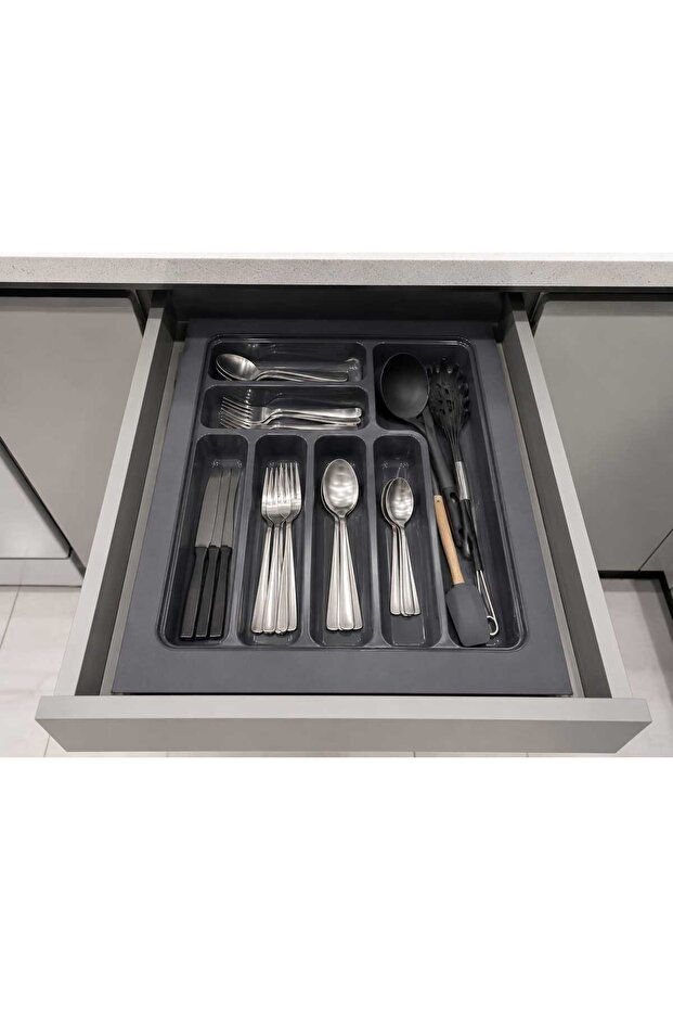 Moderno Lux Plastic Spoon Holder 44X49 Drawer Organizer Spoon Holder (Can Be Cut to Fit up to 38X41Cm)