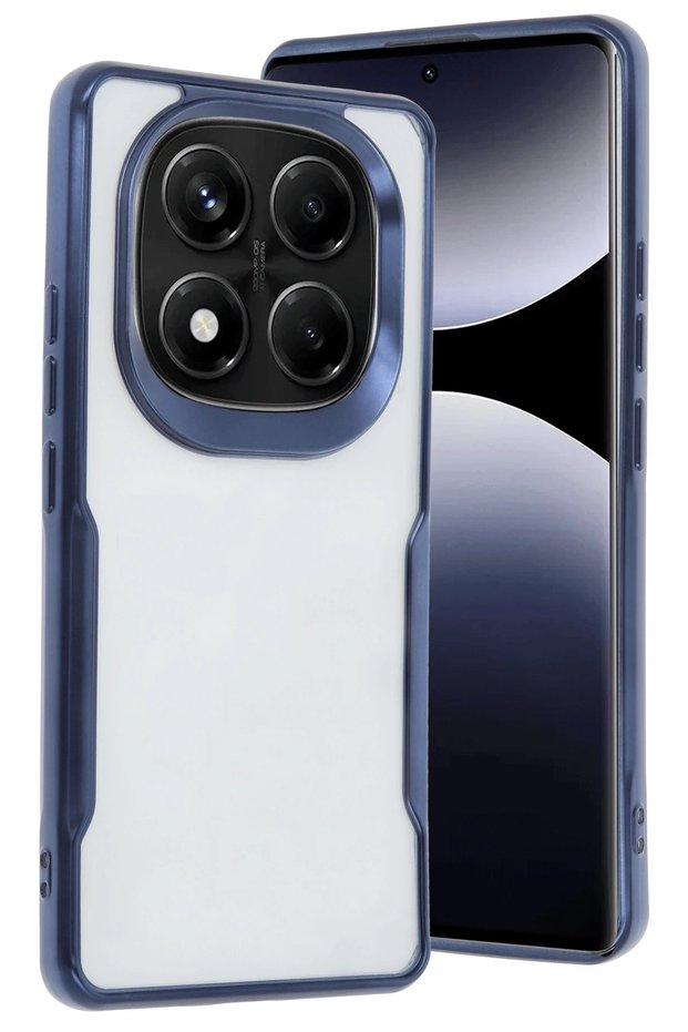 Ilkeshop New Redmi Note 14 Pro 5g Case Boyi Silicone Cover (122947) - Navy Blue