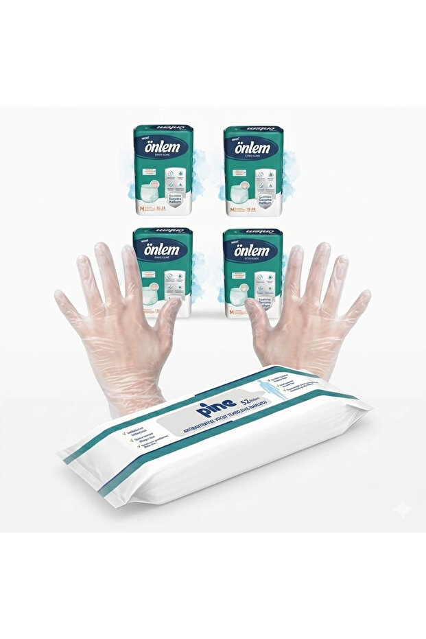 Absorbent Underwear Medium 120 Pieces with Wet Wipes and Gloves in a Bag as a Gift