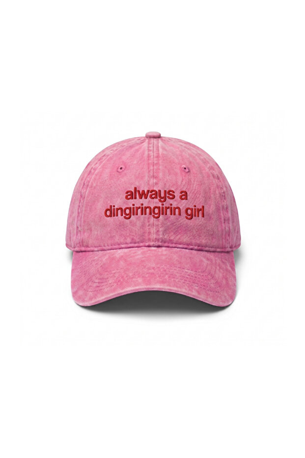 ''Always a Dingiringirin Girl'' Embroidered Washed Cap /''Always a Dingiringirin Girl'' Embroidered Washed Baseball Cap