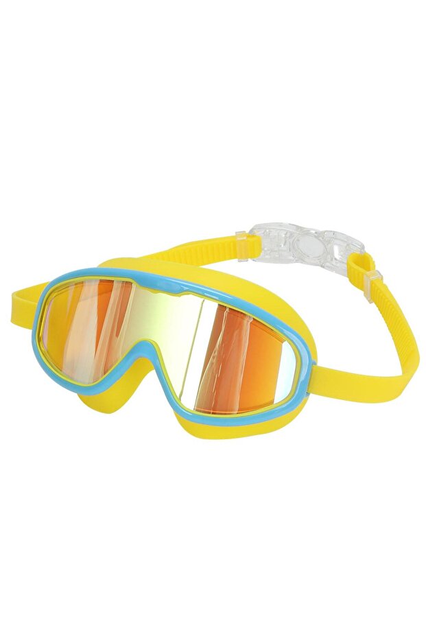Mirrored Silicone Swimming Mask - Yellow
