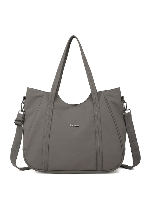 K.Grey Large Size Shopper Design Lightweight Fabric Women's Shoulder Bag
