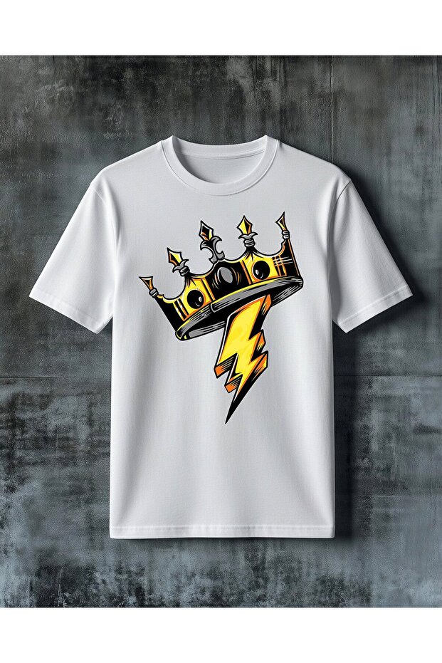 King Taci Sari Siddet Printed Oversize T-Shirt