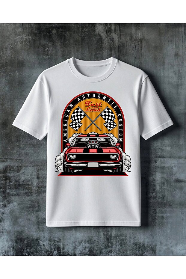 Fast Loud Classic Car Printed Oversize T-Shirt