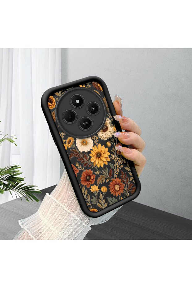 Redmi 14C 4G/5G Compatible Black Silicone Case Shockproof with Camera Protection