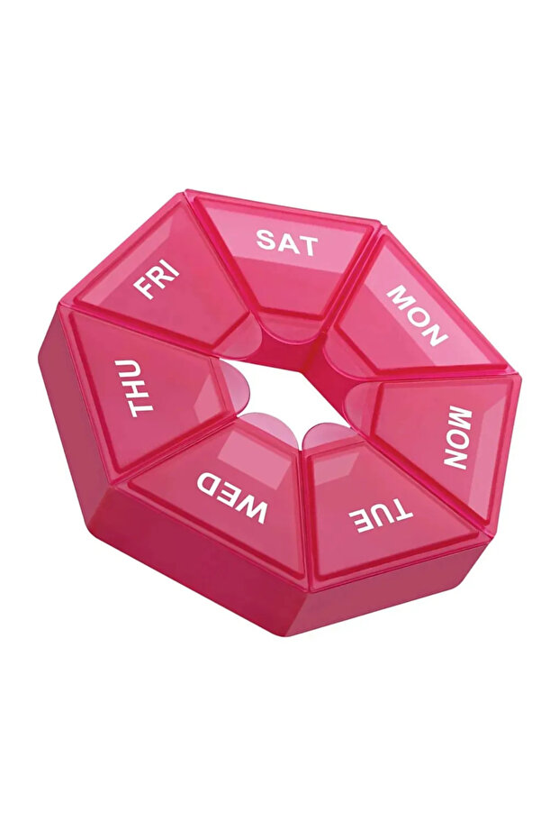 Red 4/2/1pcs 7 Grids Pill Case Plastic 7 Days Candy Box Portable Storage Tablet Holder Travel Organi