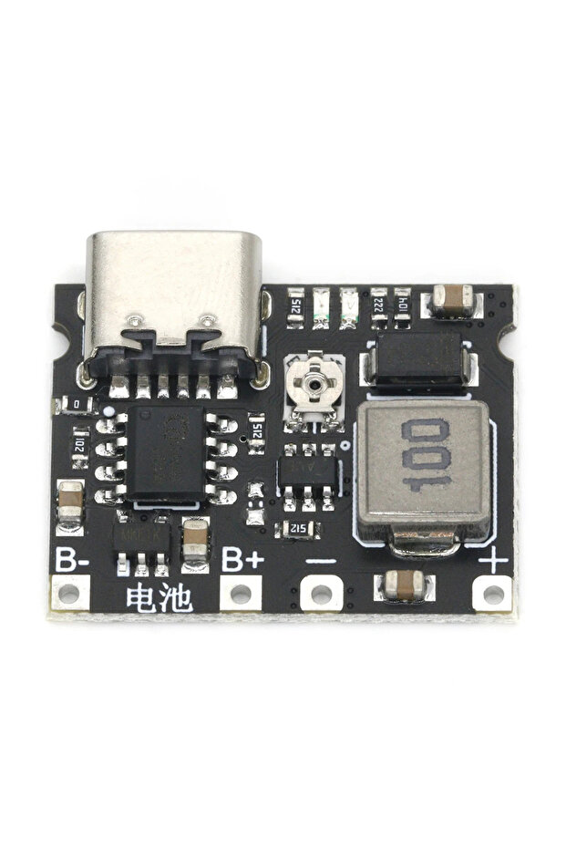 Black Type-C 3.7V To 9V 5V Charger Discharge Power Board Type-C Micro DC-DC Boost Module 18650 Lithi